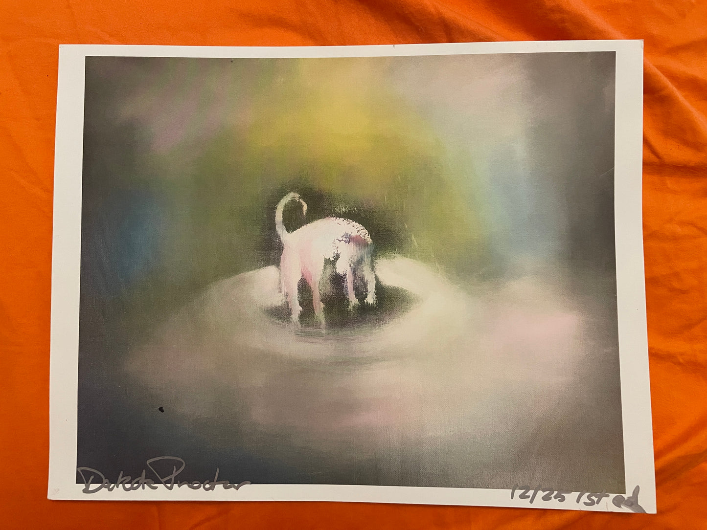 DOG IN THE RAIN GLOSSY PRINT